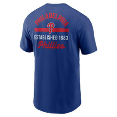 Philadelphia Phillies 2-Hit Nike Cotton T-Shirt Blue - Taass Online