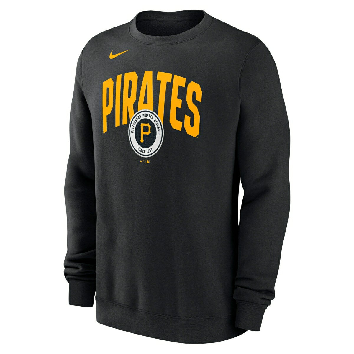 Pittsburgh Pirates Club Fleece MLB Pullover Crew Black - Taass Online