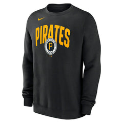 Pittsburgh Pirates Club Fleece MLB Pullover Crew Black - Taass Online