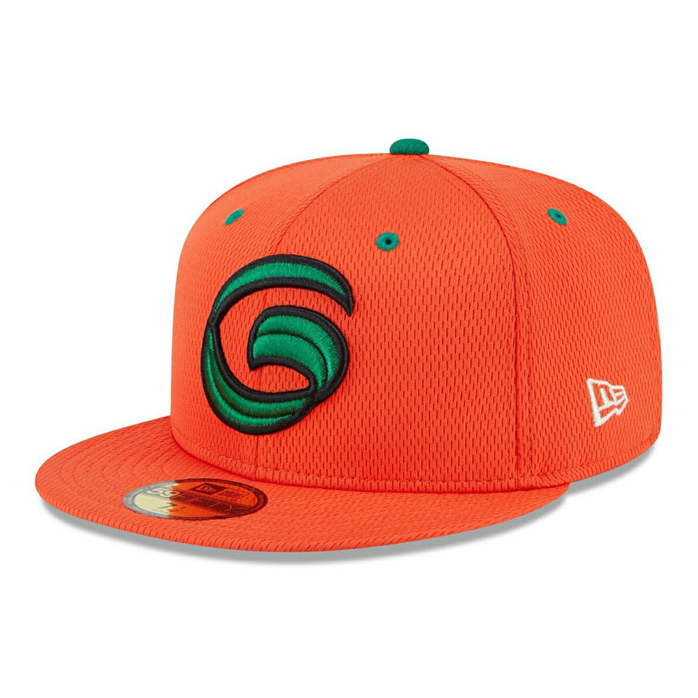 Greensboro Grasshoppers MiLB Batting Practice Authentic 59FIFTY Fitted Cap Orange - Taass outlet