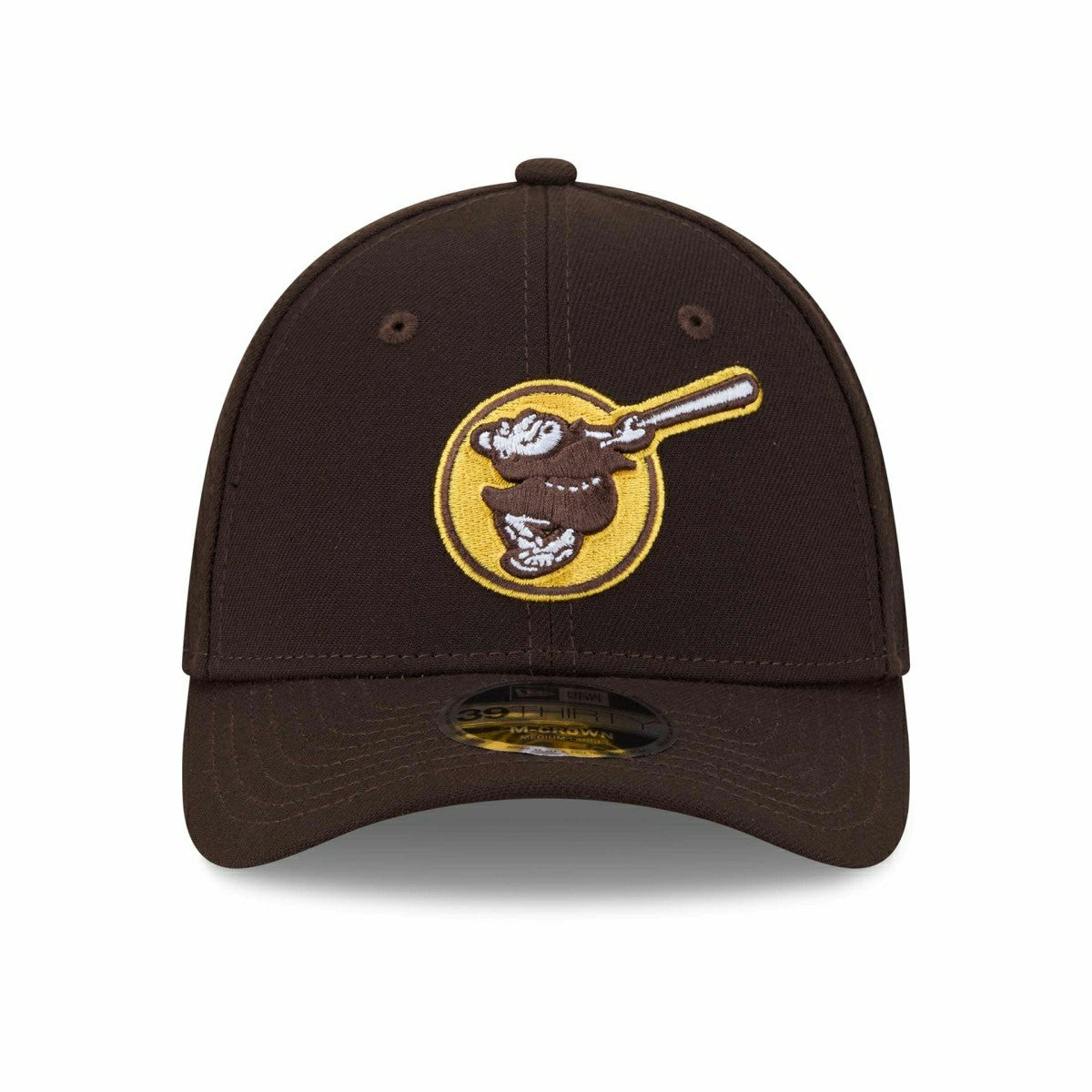 San Diego Padres MLB Alternate Team Logo 39THIRTY M-Crown Flex Cap Brown - Taass on sale
