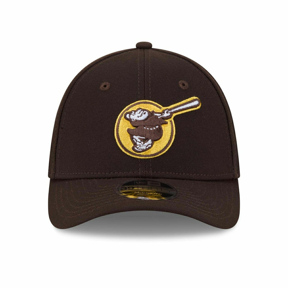 San Diego Padres MLB Alternate Team Logo 39THIRTY M-Crown Flex Cap Brown - Taass on sale