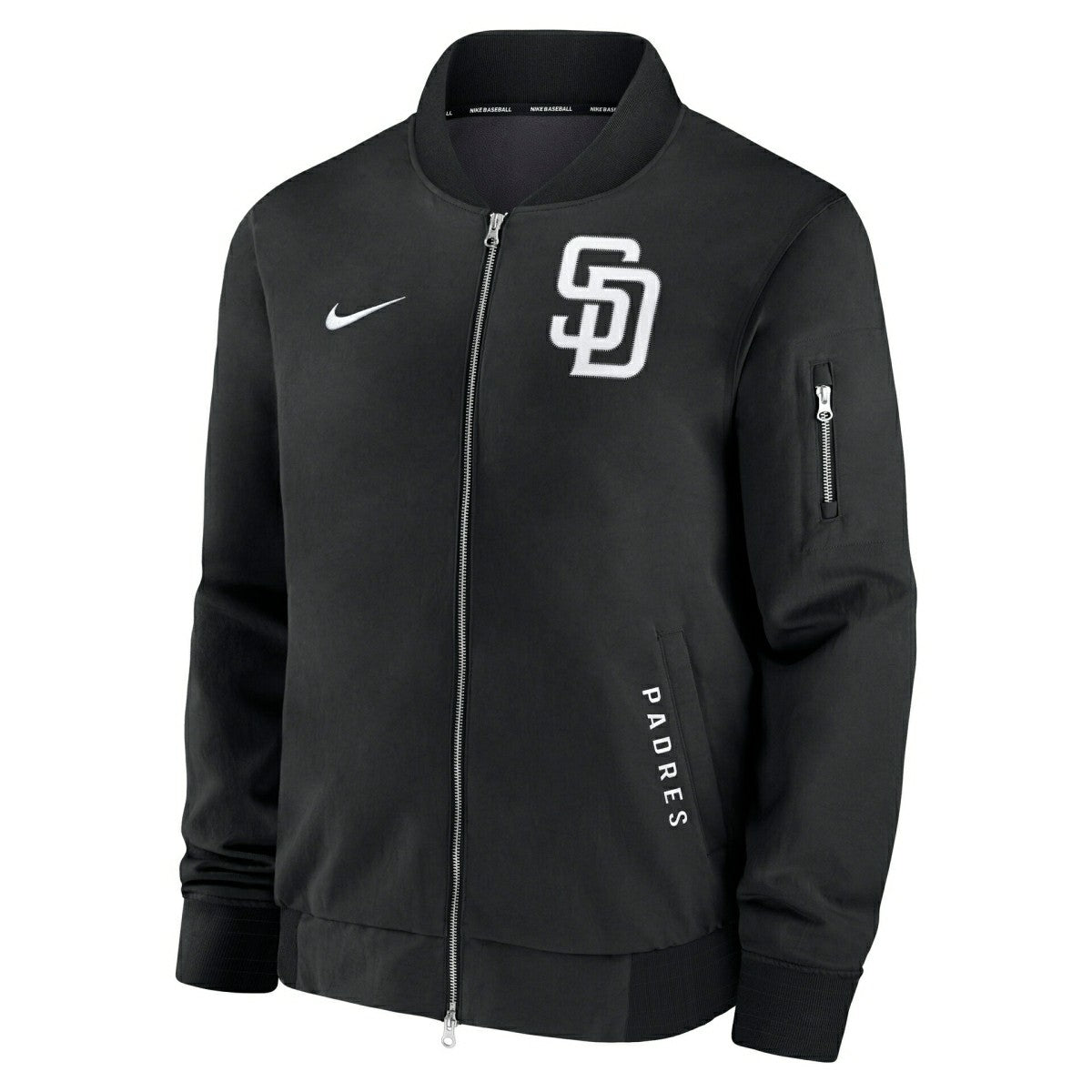 San Diego Padres 2026 MLB Authentic Dugout Bomber Jacket Black - Taass for sale