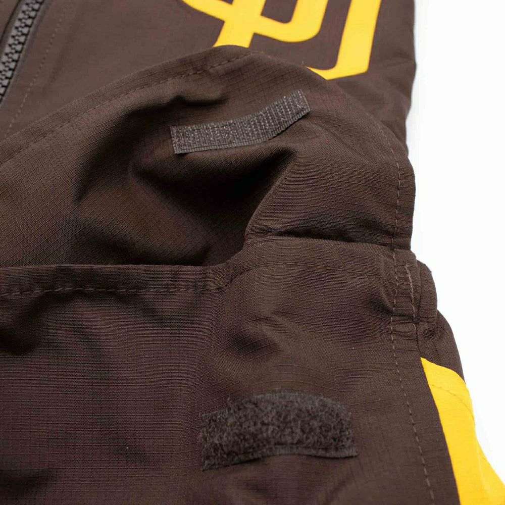 San Diego Padres MLB Quarter Zip Windbreaker Jacket Brown - Taass discount