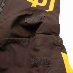 San Diego Padres MLB Quarter Zip Windbreaker Jacket Brown - Taass discount