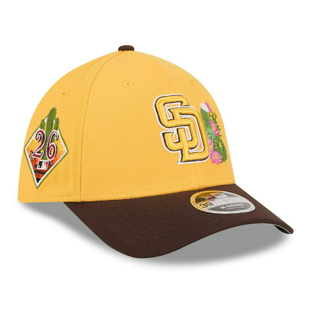 San Diego Padres 2026 MLB Spring Training 39THIRTY M-Crown Flex Cap Yellow - Taass Online