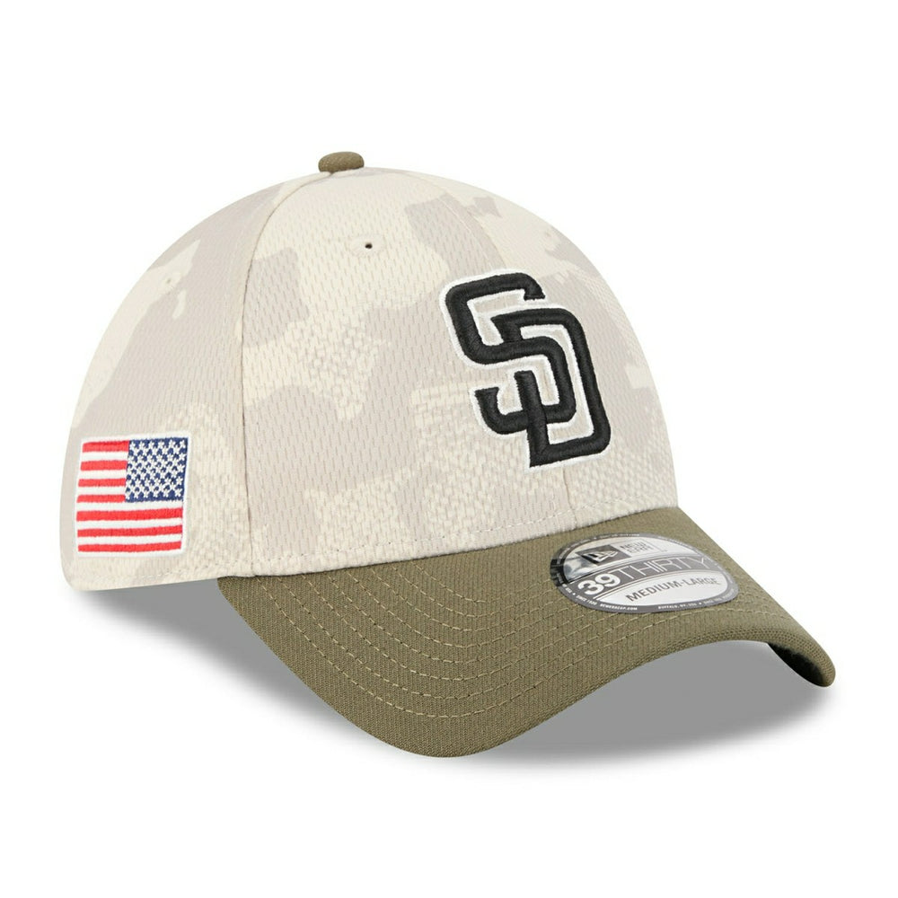 San Diego Padres 2025 MLB Armed Forces New Era 39THIRTY Flex Cap - Taass sale