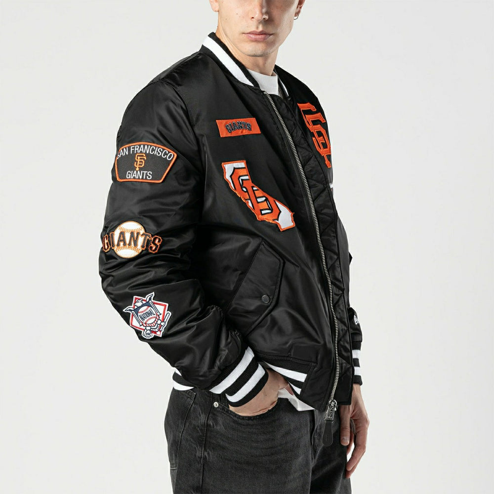 San Francisco Giants Alpha Industries MA-1 MLB Bomber Jacket Black - Taass outlet