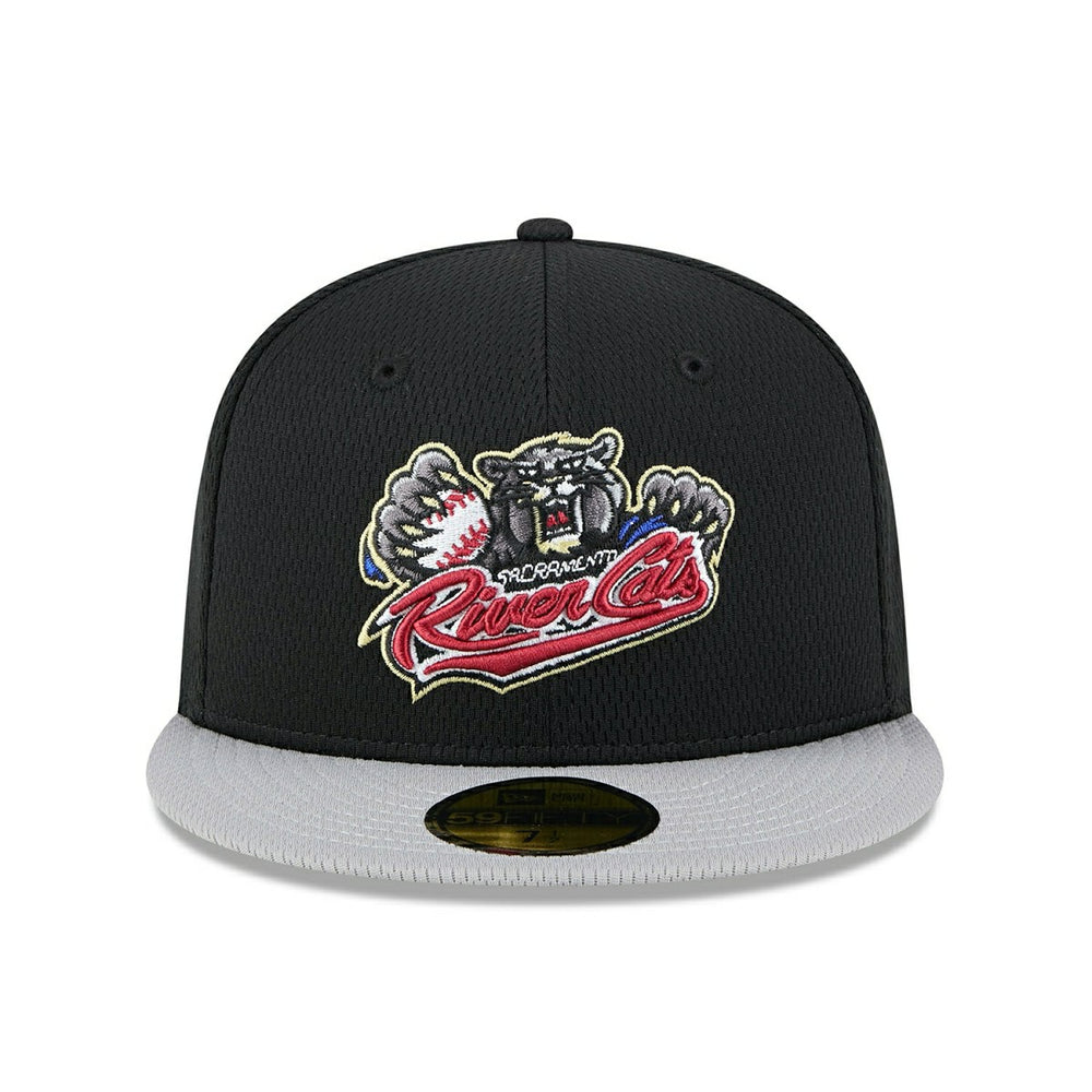 Sacramento River Cats MiLB Batting Practice Authentic 59FIFTY Fitted Cap Black - Taass for sale