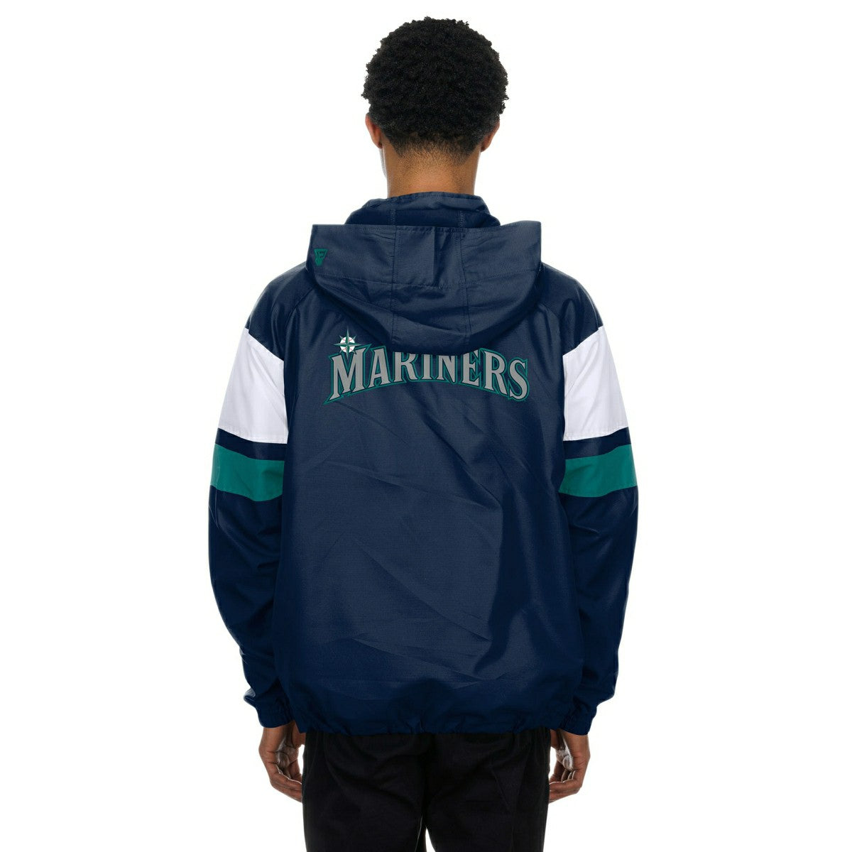 Seattle Mariners MLB Quarter Zip Windbreaker Jacket Navy - Taass outlet
