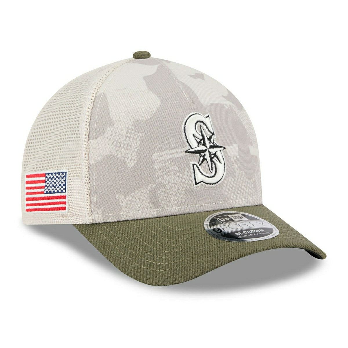 Seattle Mariners 2025 MLB Armed Forces 9FORTY M-Crown A-Frame Snapback Cap - Taass discount