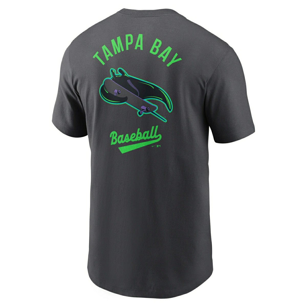Tampa Bay Rays City Connect 2-Hit Nike Cotton T-Shirt Anthracite - Taass US