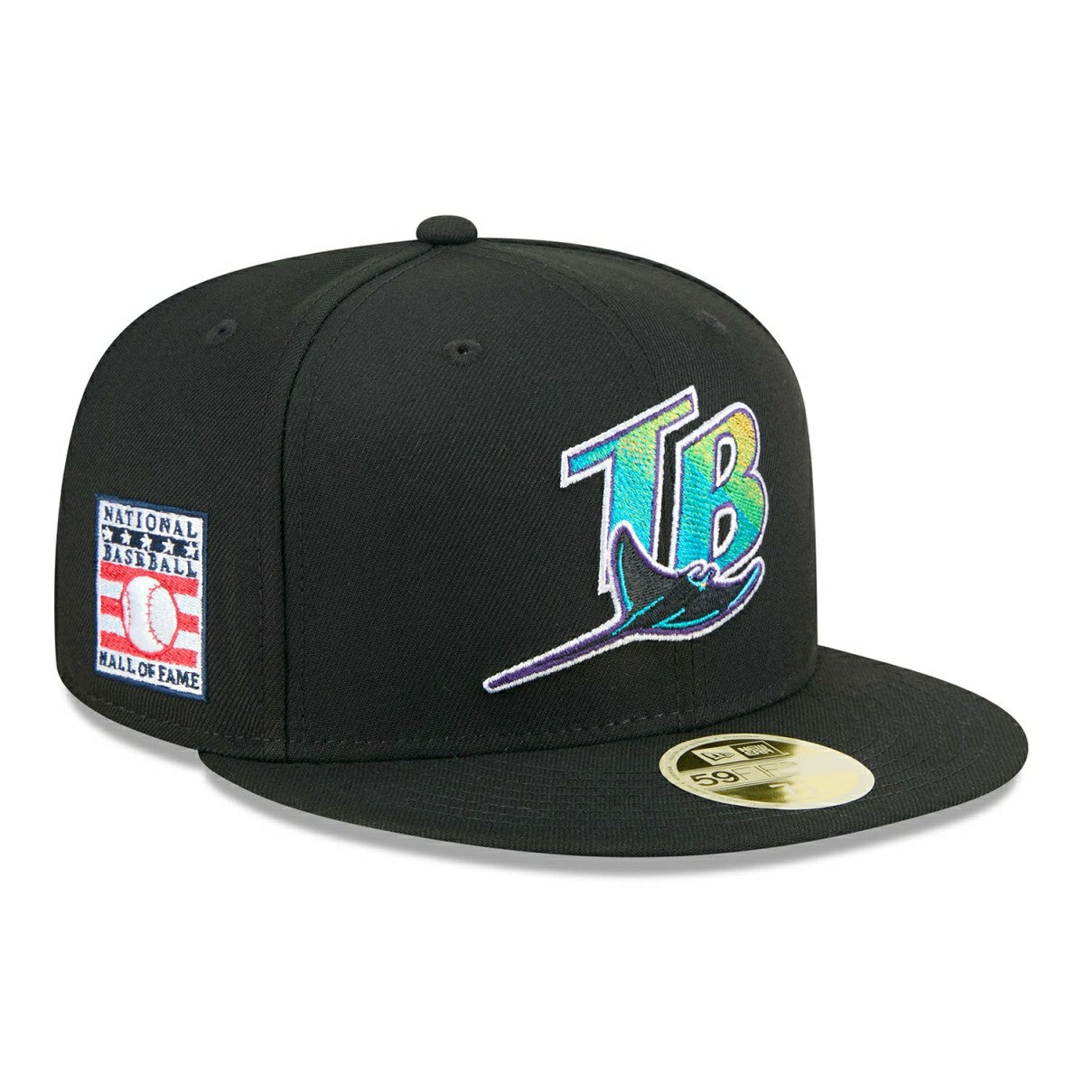 Tampa Bay Rays 2025 MLB Hall of Fame 59FIFTY Fitted Cap Black - Taass on sale