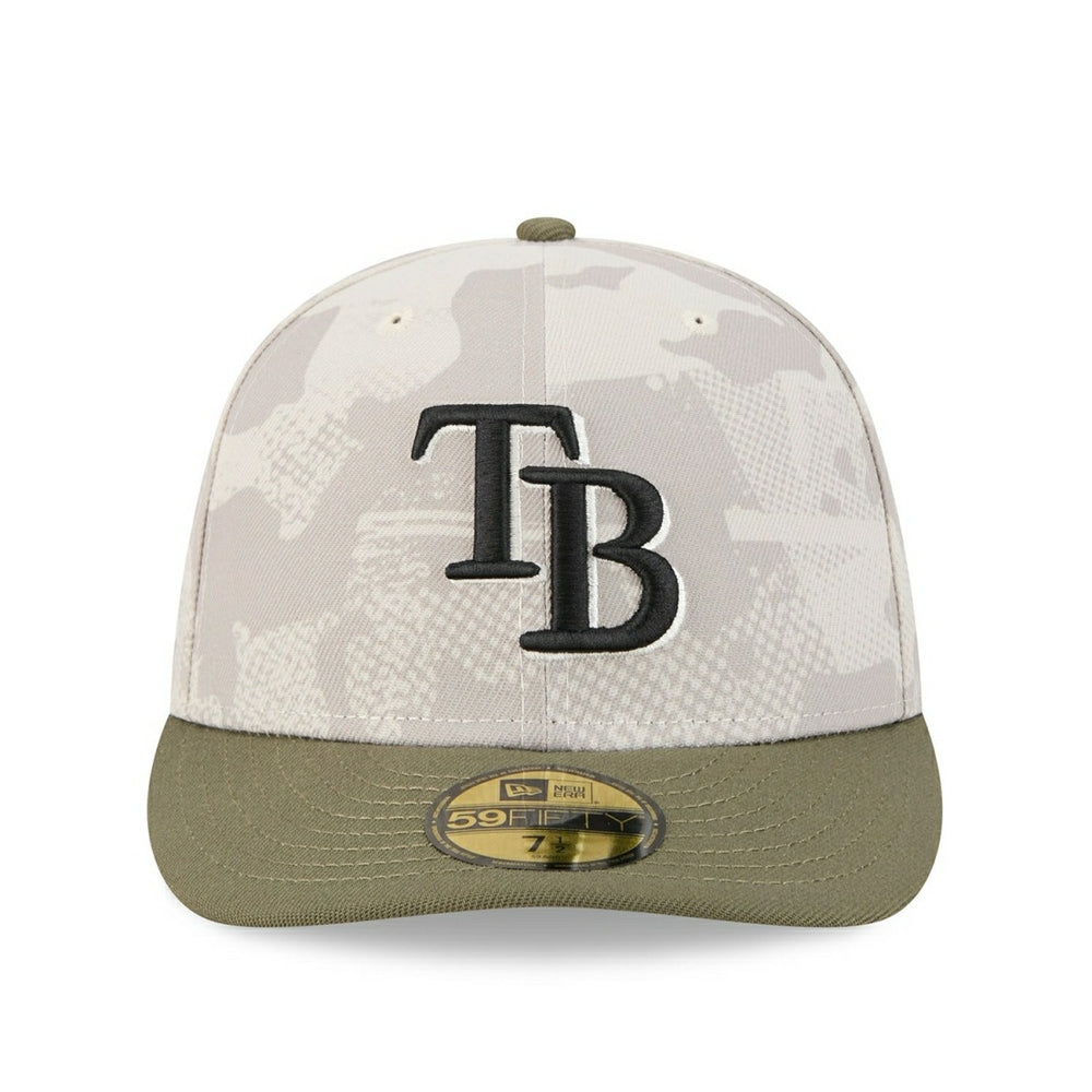 Tampa Bay Rays 2025 MLB Authentic Armed Forces Pre-Curved 59FIFTY Fitted Cap - Taass US