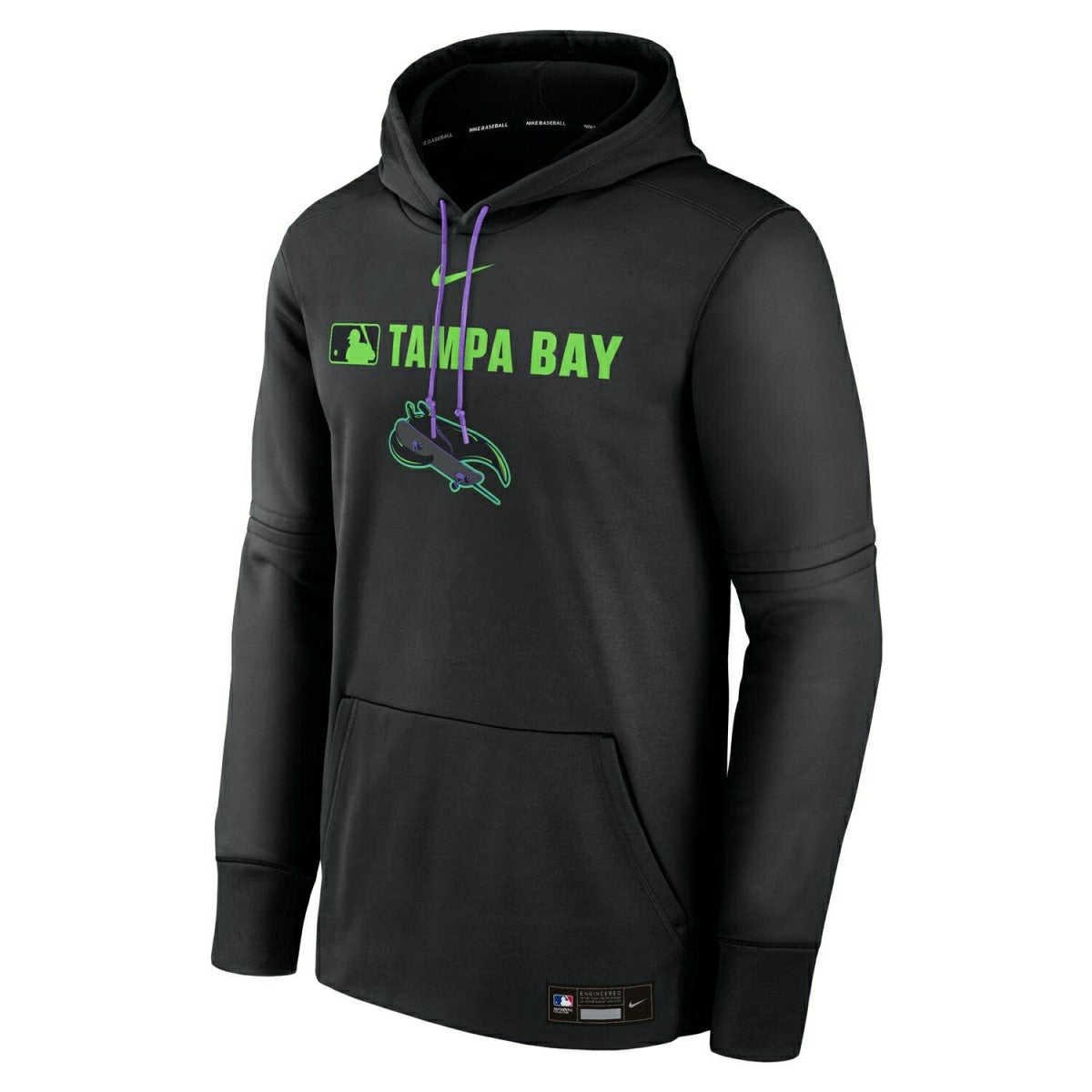 Tampa Bay Rays 2025 City Connect MLB Authentic Therma Hoodie Black - Taass discount