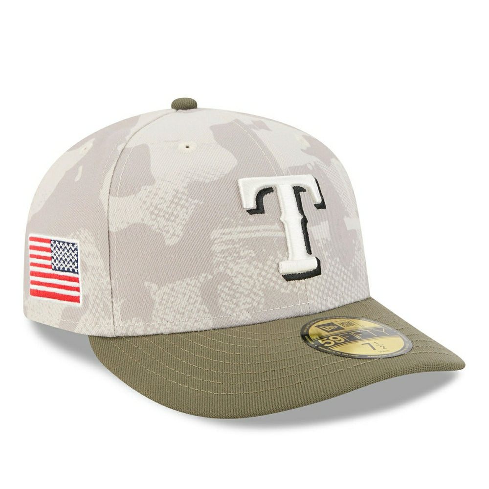 Texas Rangers 2025 MLB Authentic Armed Forces Pre-Curved 59FIFTY Fitted Cap - Taass Online