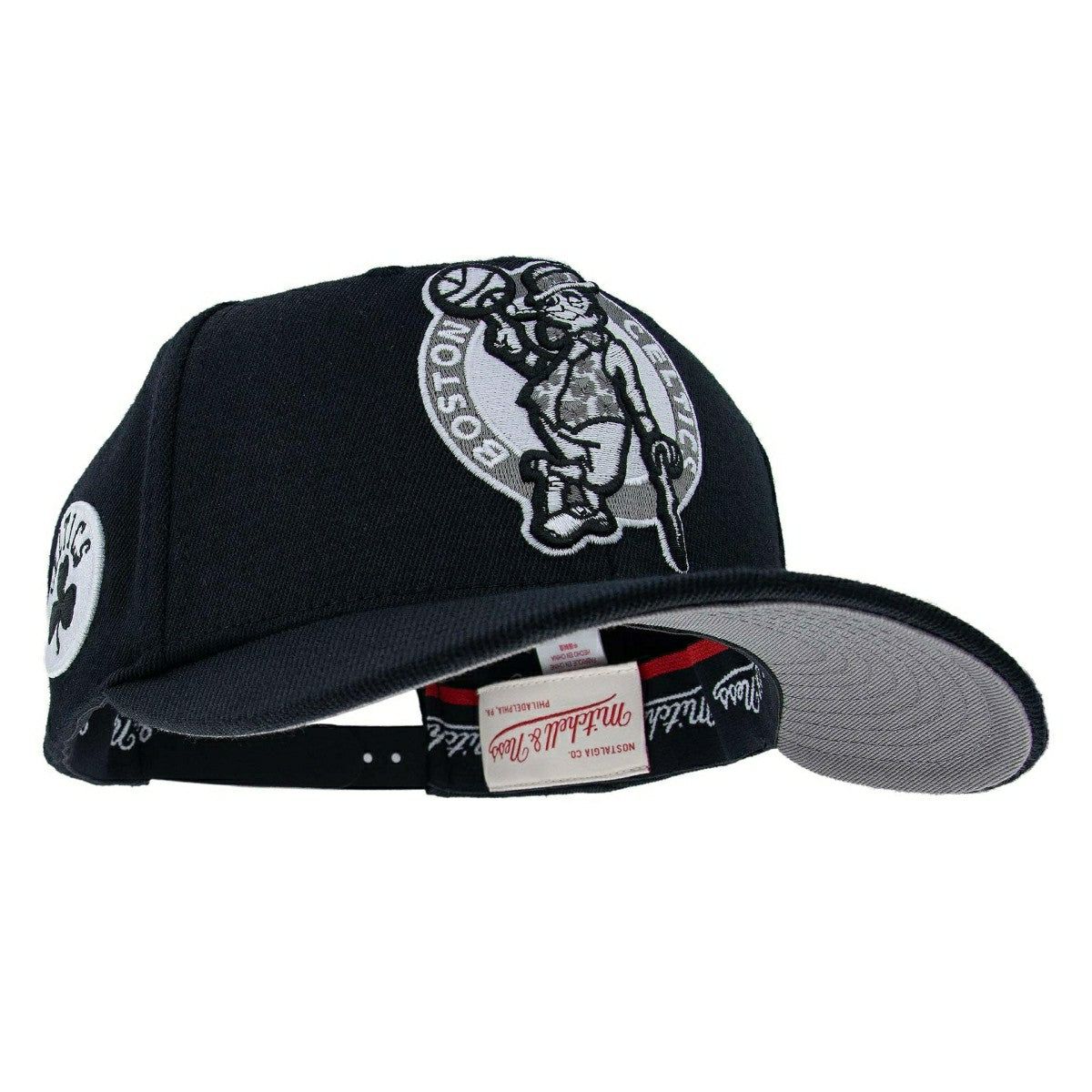 Boston Celtics Monochrome Classic Red Stretch-Snap NBA Cap Black - Taass US