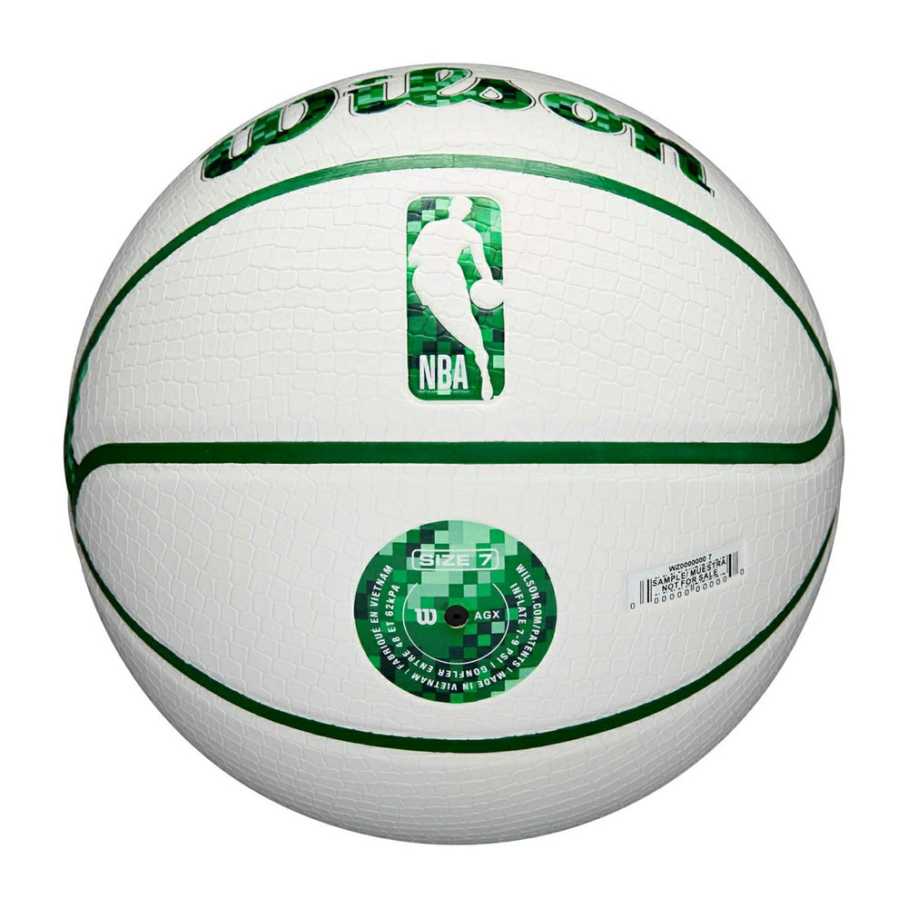 Boston Celtics Pixel NBA Basketball White (Size 7) - Taass discount
