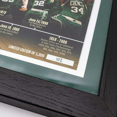 Boston Celtics Vintage Timeline Bronze Coin NBA Photo Frame - Taass on sale