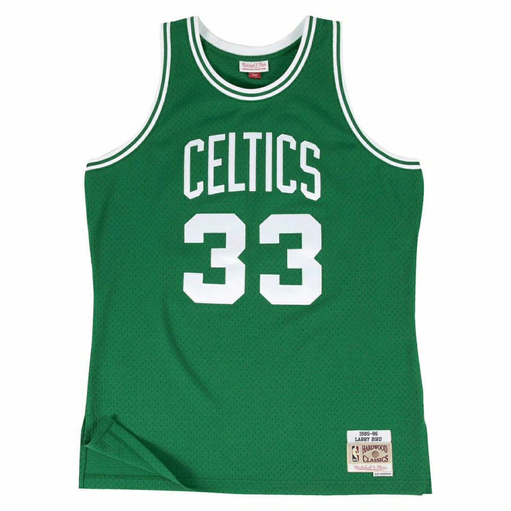 Larry Bird #33 Boston Celtics 1985-86 Mitchell & Ness Swingman NBA Jersey Green - Taass discount