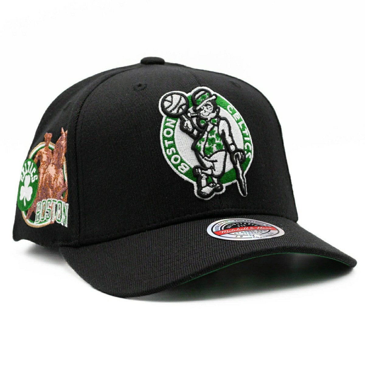 Boston Celtics Custom Patch Classic Red Stretch Snapback Cap Schwarz - Taass Online