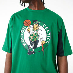 Boston Celtics Mesh Panel New Era Oversized NBA T-Shirt - Taass for sale