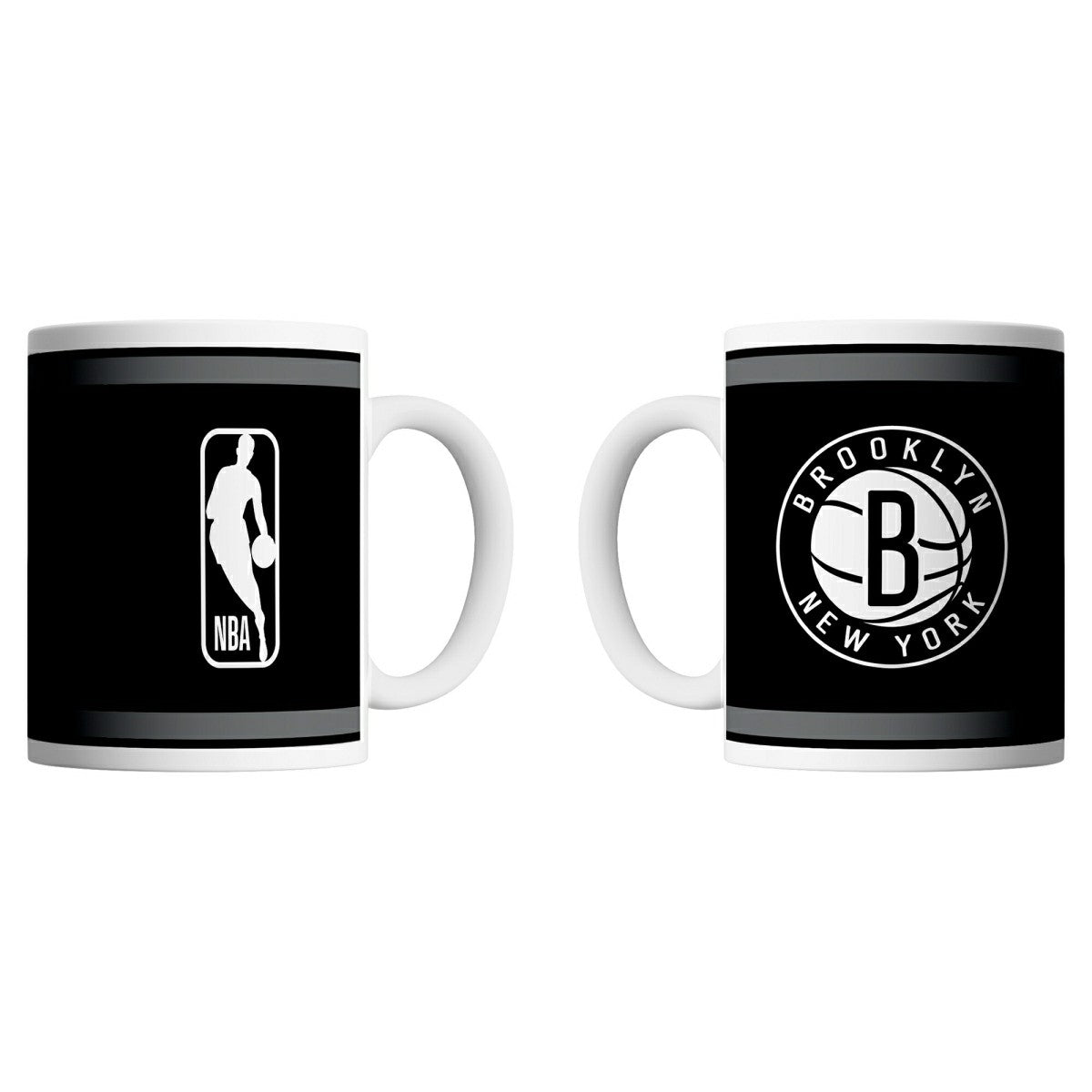 Brooklyn Nets Logo & Shield NBA Mug (330 ml) - Taass sale