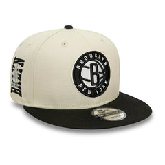 Brooklyn Nets NBA Logo New Era 9FIFTY Snapback Cap Stone - Taass outlet