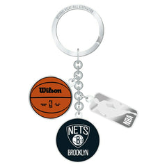 Brooklyn Nets NBA Charm Key Ring - Taass discount