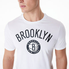 Brooklyn Nets Team Logo New Era NBA T-Shirt White - Taass US