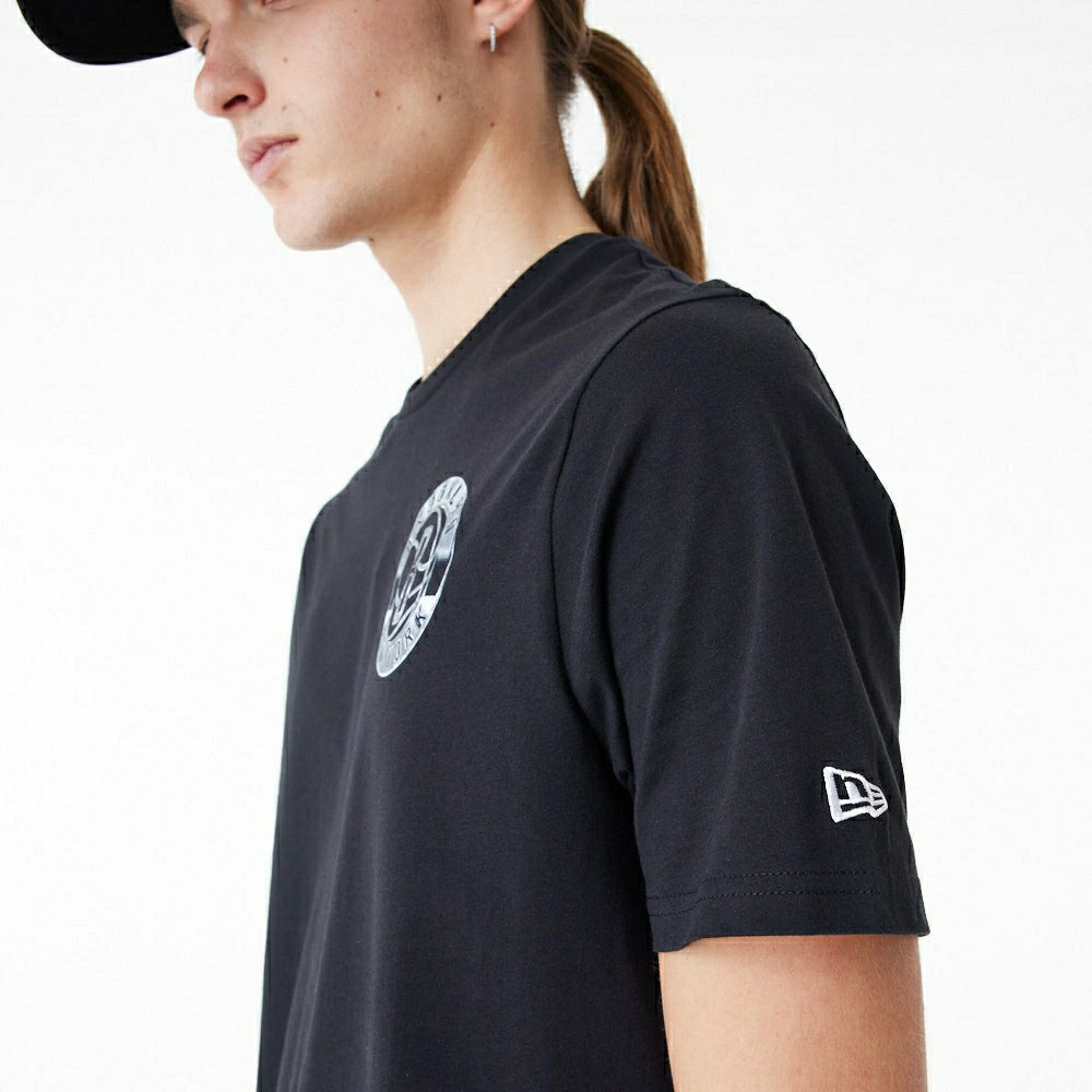 Brooklyn Nets Holographic New Era NBA T-Shirt Black - Taass for sale