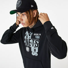 Brooklyn Nets Team Graphic New Era NBA Hoodie Black - Taass for sale
