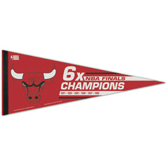 Chicago Bulls 6x Champions Premium NBA Pennant - Taass on sale