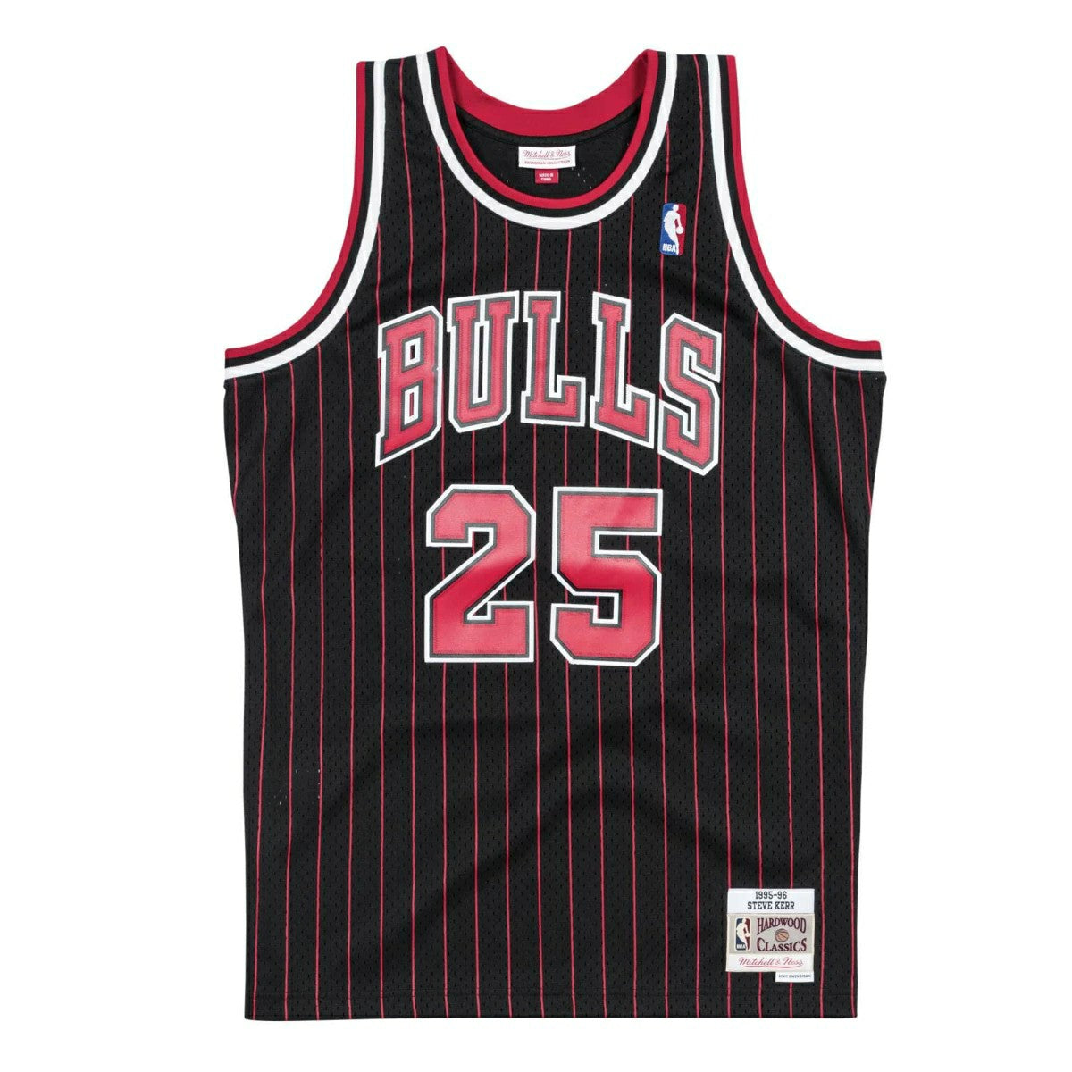 Steve Kerr #25 Chicago Bulls 1995-96 Swingman NBA Jersey Pinstripe - Taass Online