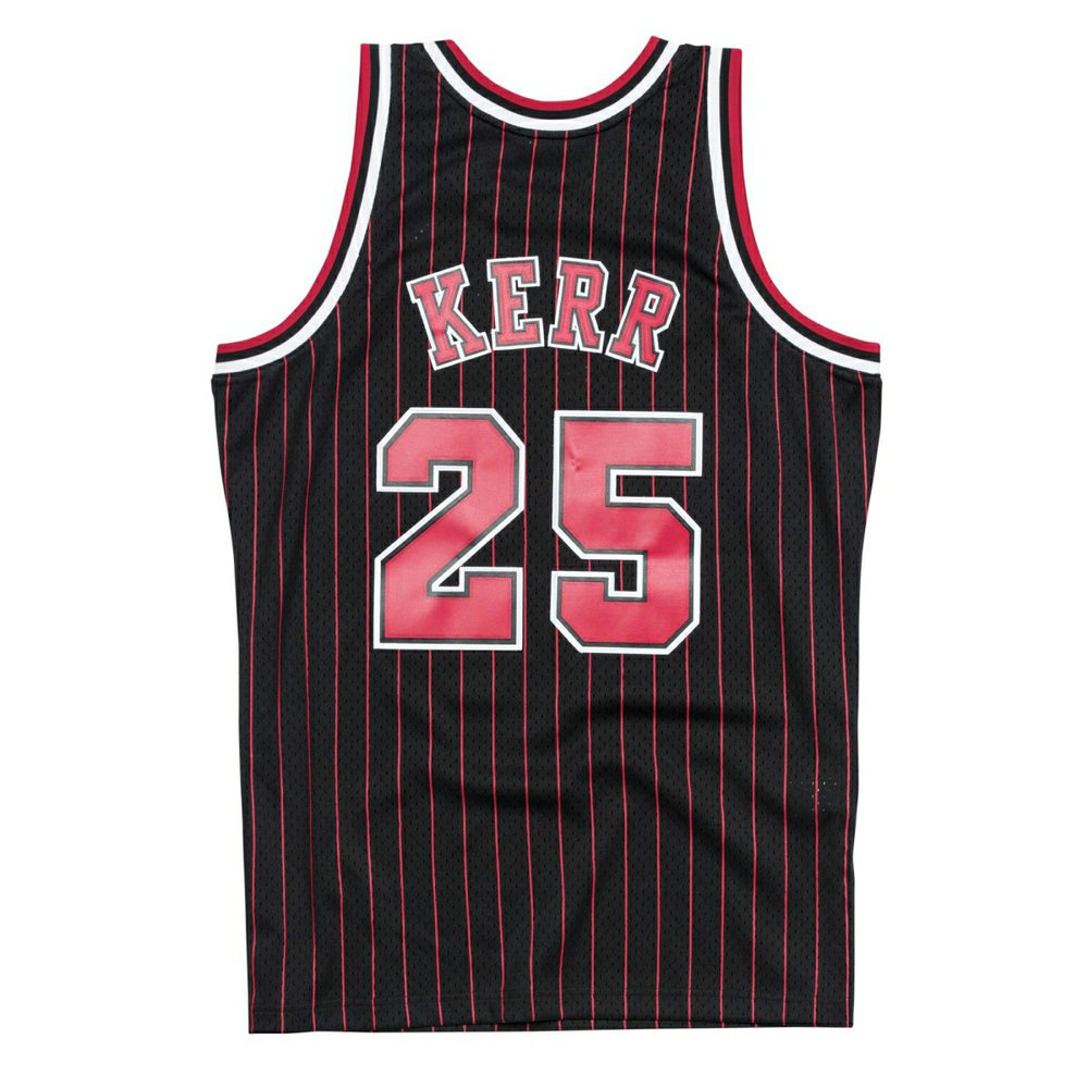 Steve Kerr #25 Chicago Bulls 1995-96 Swingman NBA Jersey Pinstripe - Taass Online