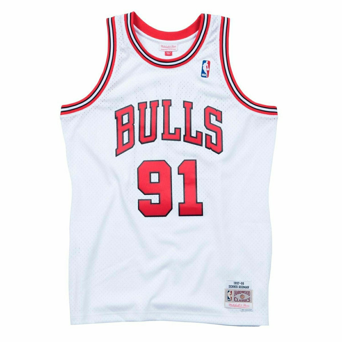 Dennis Rodman #91 Chicago Bulls 1997-98 Swingman NBA Jersey White - Taass discount
