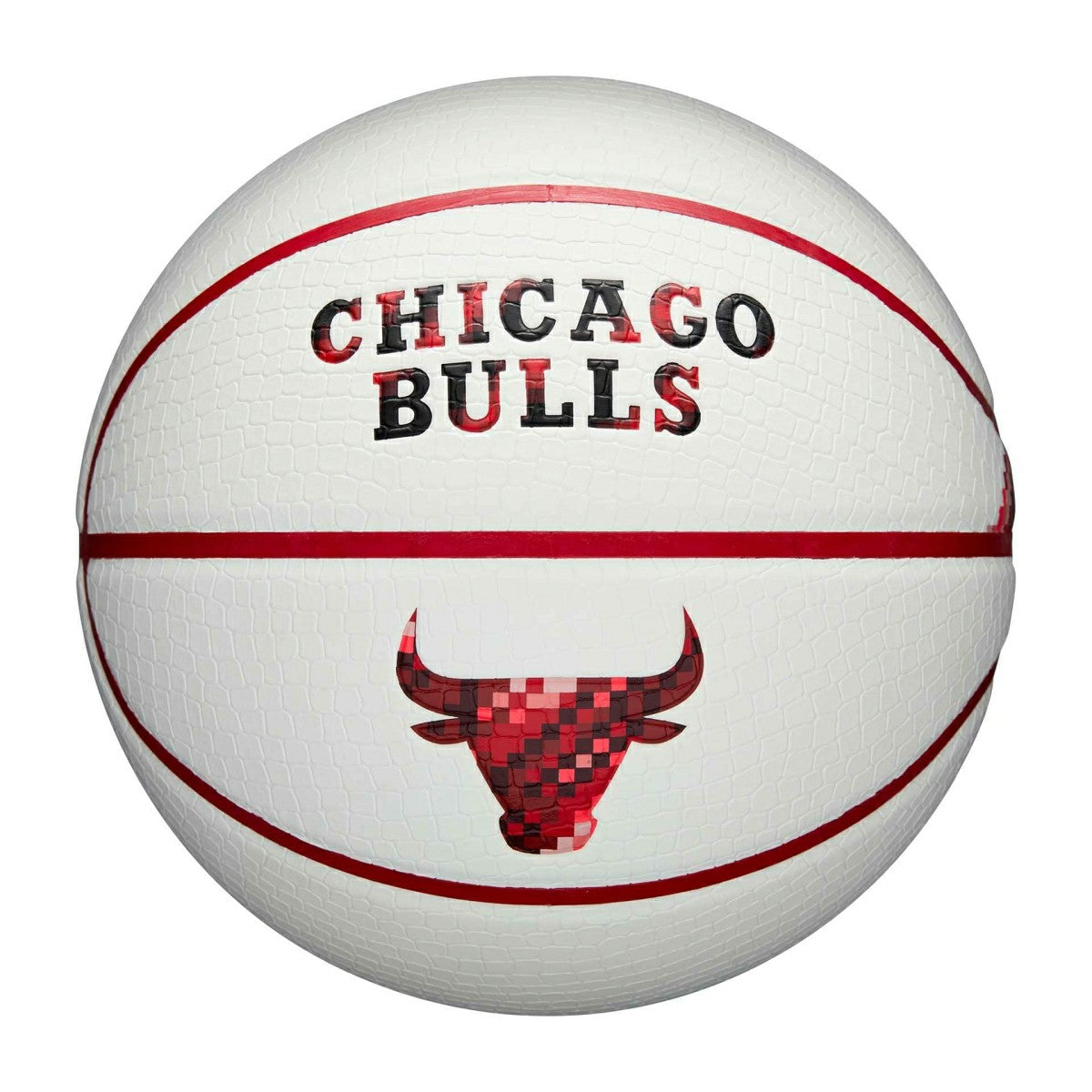 Chicago Bulls Pixel NBA Basketball White (Size 7) - Taass for sale