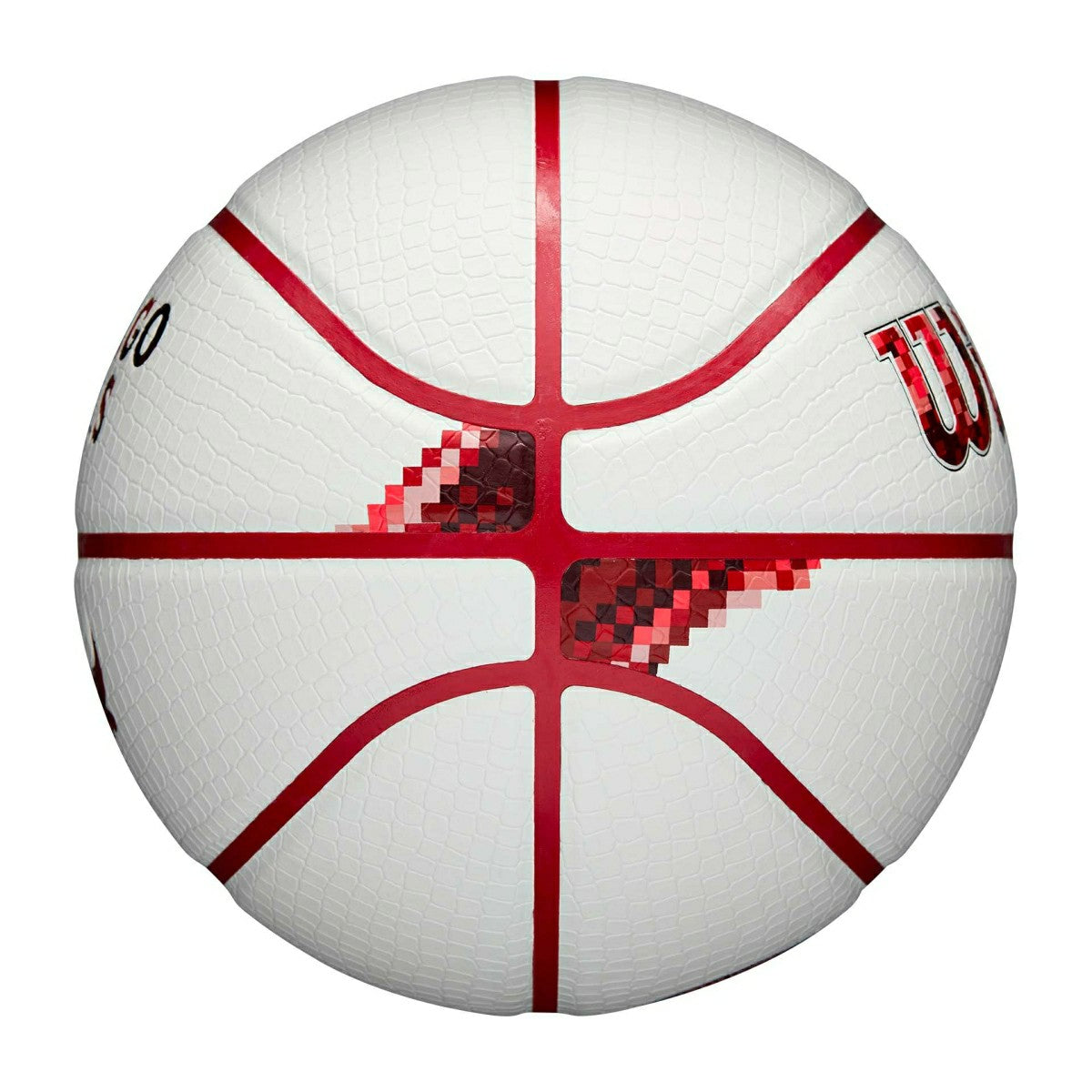 Chicago Bulls Pixel NBA Basketball White (Size 7) - Taass for sale