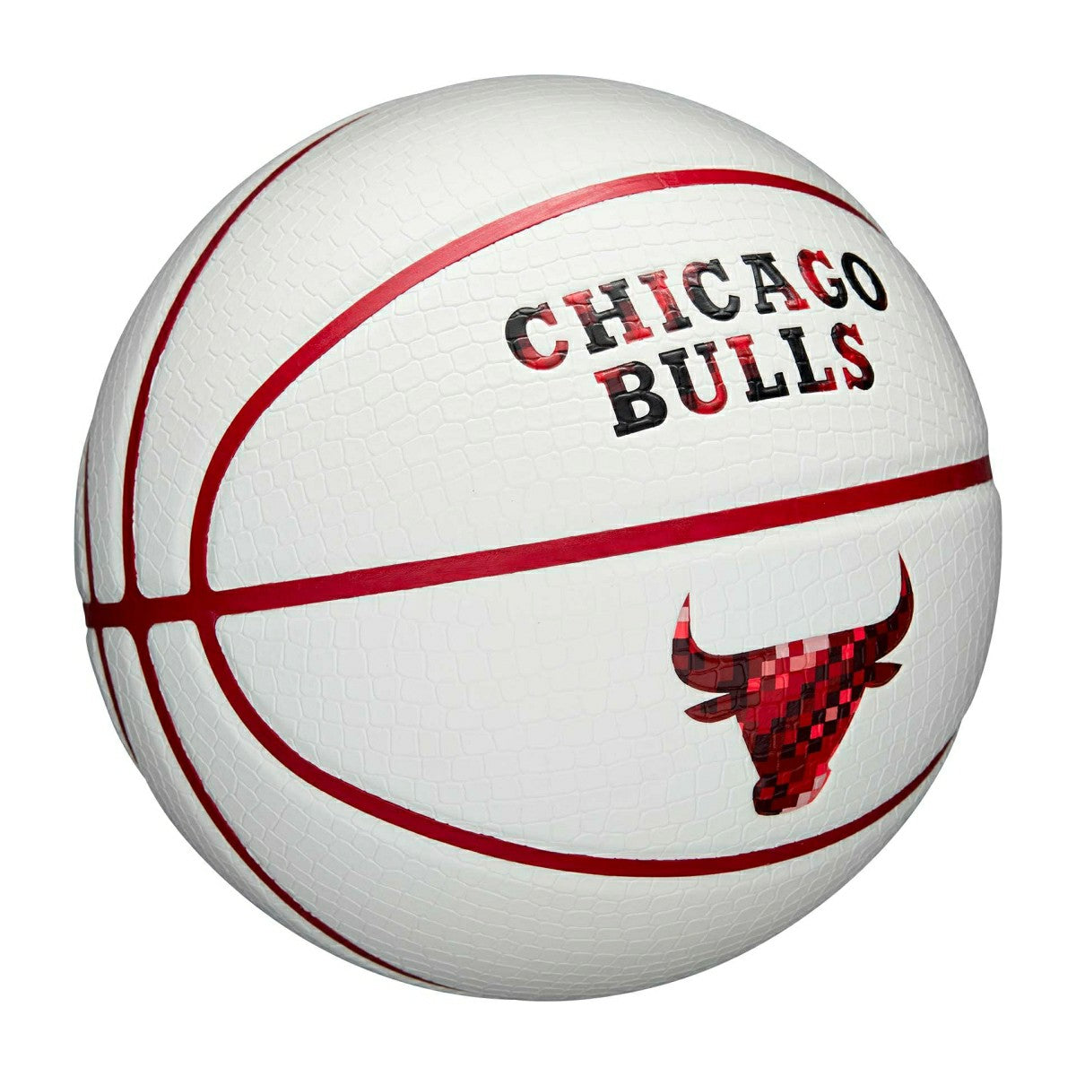 Chicago Bulls Pixel NBA Basketball White (Size 7) - Taass for sale