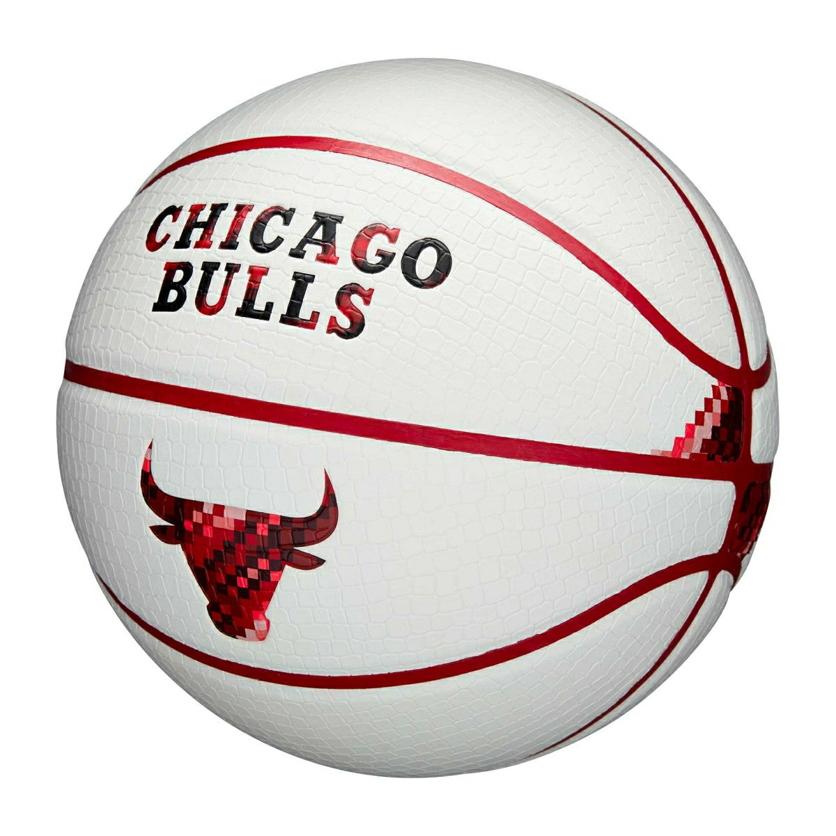 Chicago Bulls Pixel NBA Basketball White (Size 7) - Taass for sale