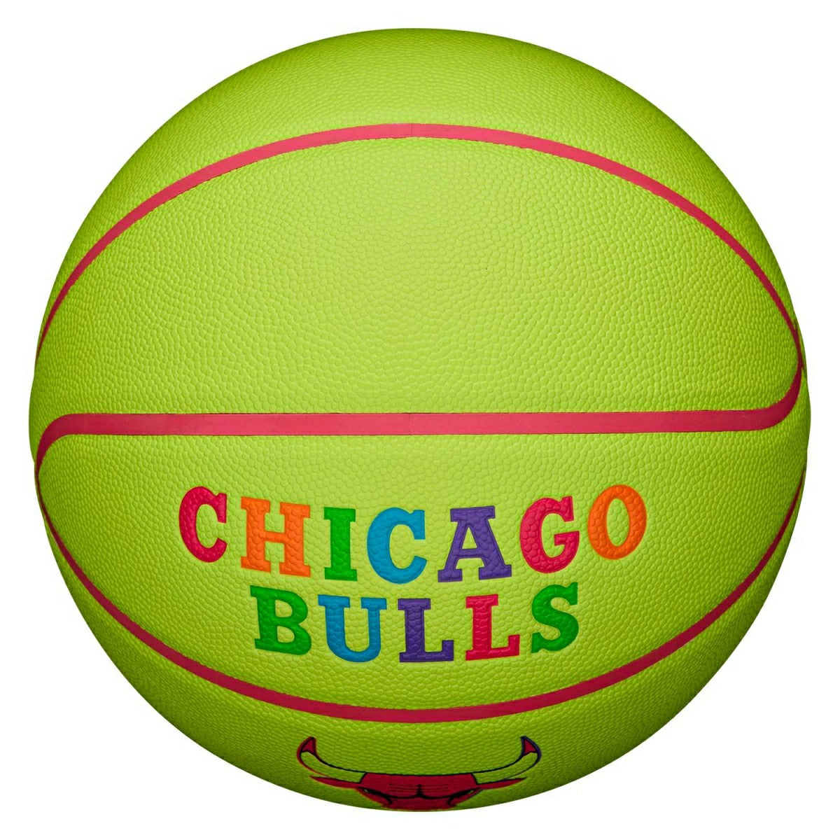 Chicago Bulls Neon Pop NBA Basketball (Size 7) - Taass Online