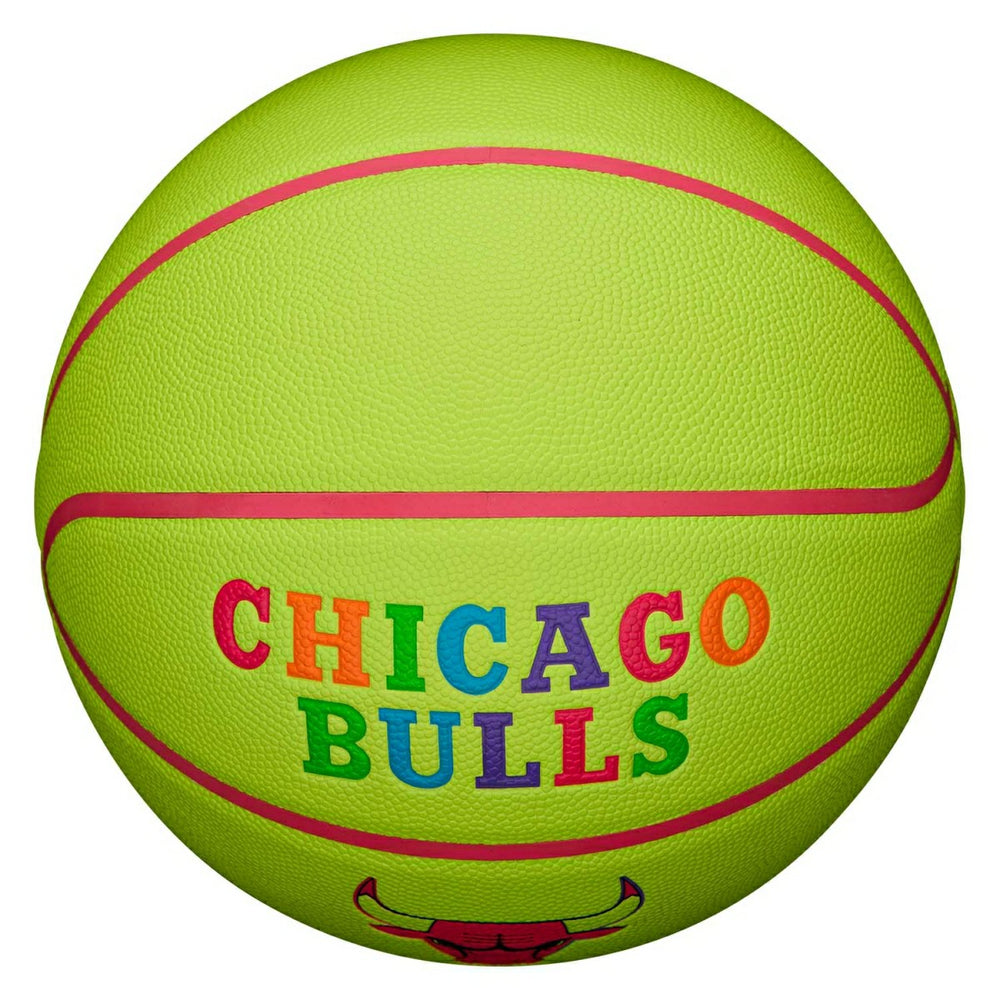 Chicago Bulls Neon Pop NBA Basketball (Size 7) - Taass Online