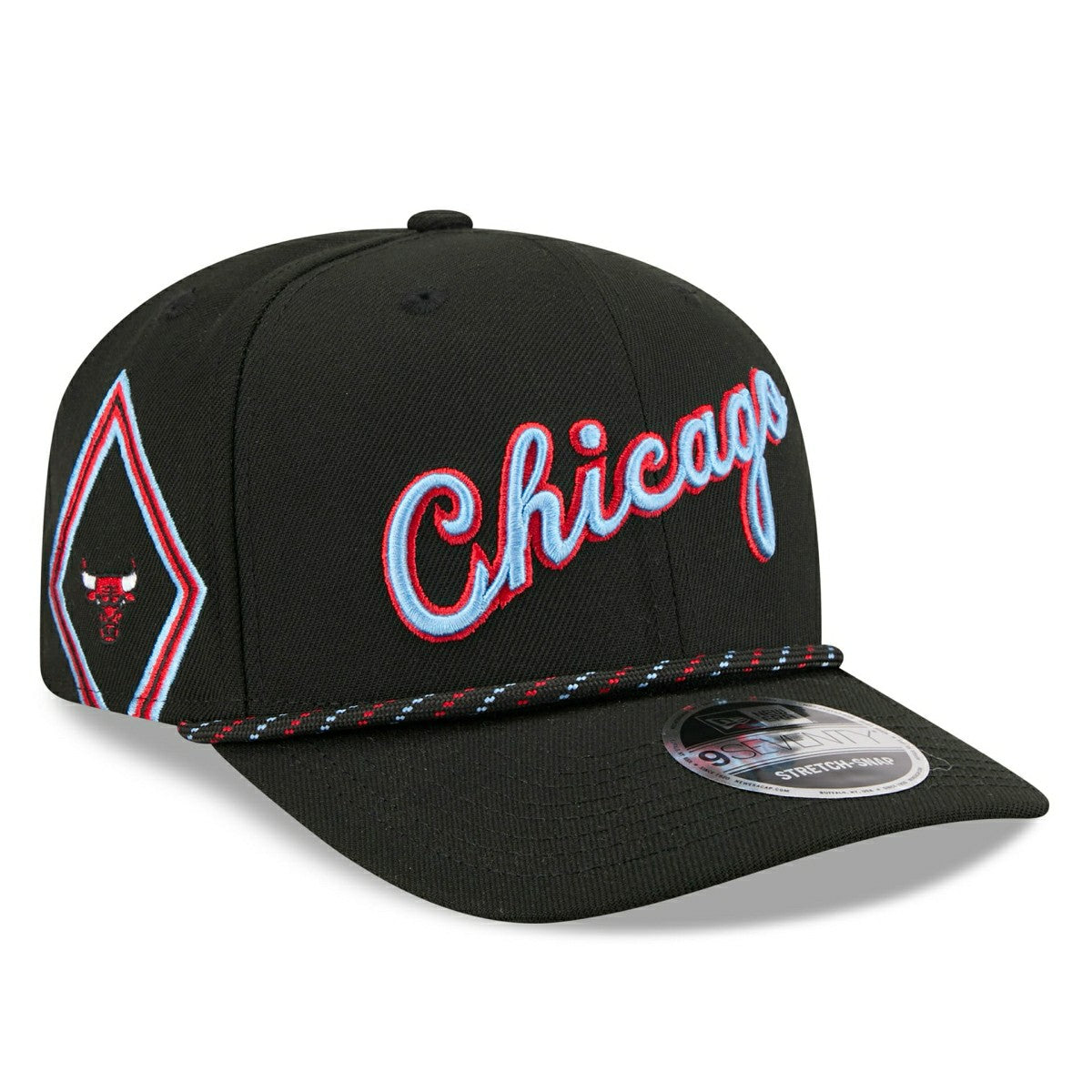 Chicago Bulls 2025-26 NBA City Edition 9SEVENTY Stretch-Snap Cap - Taass outlet