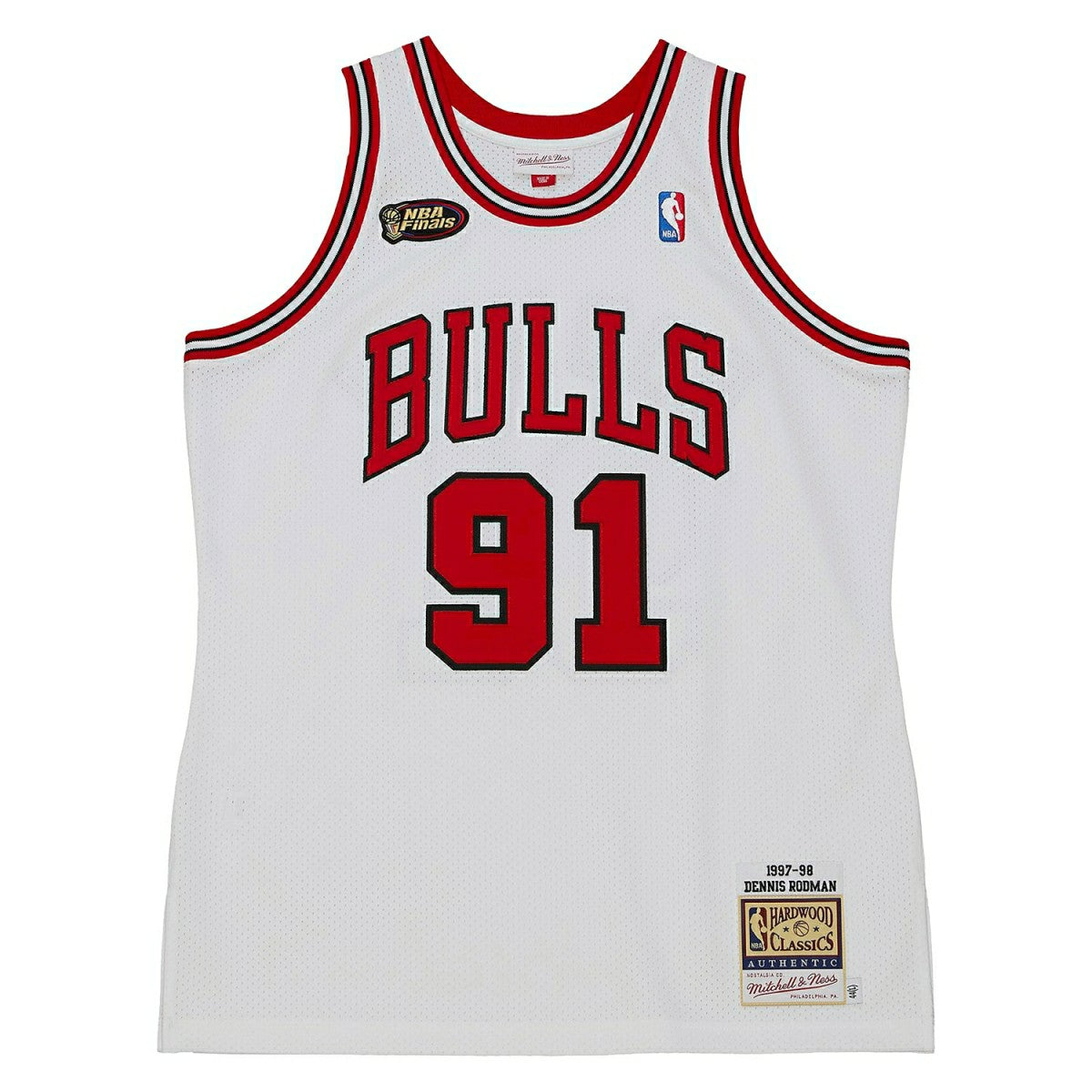 Dennis Rodman #91 Chicago Bulls 1997-98 Authentic NBA Jersey White - Taass for sale