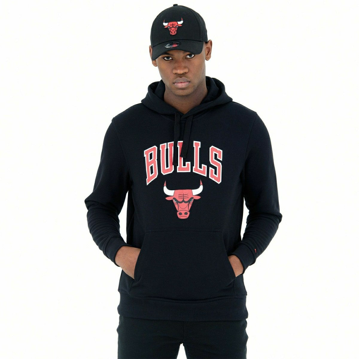 Chicago Bulls Team Logo Hoodie New Era NBA Sweatshirt - Taass for sale