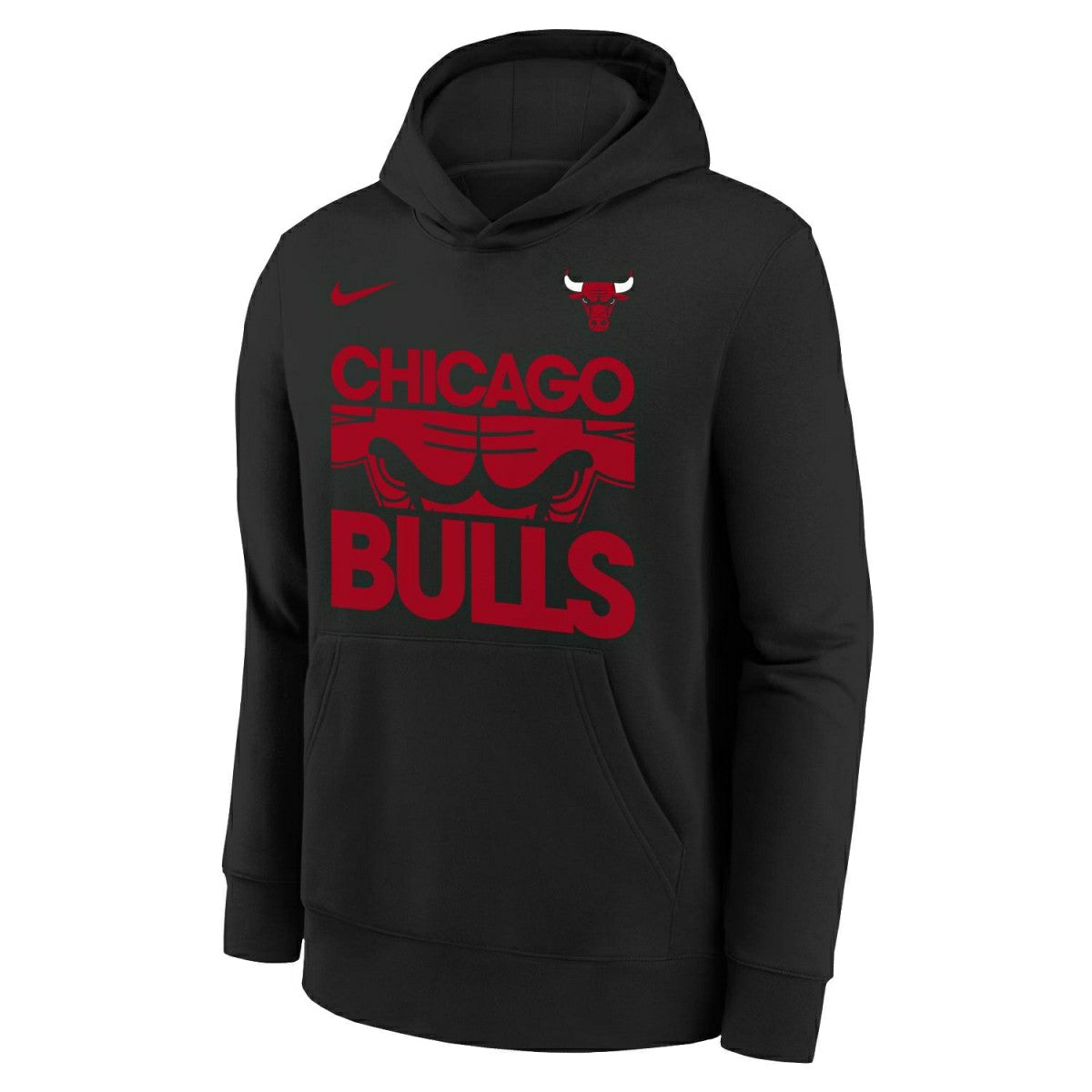 Chicago Bulls NBA Courtside Nike Club Hoodie Black (YOUTH) - Taass for sale