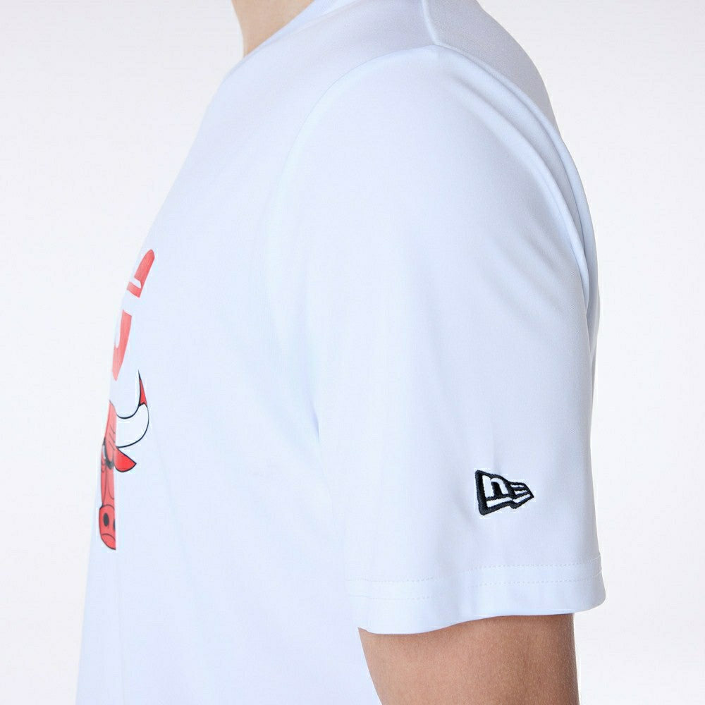Chicago Bulls New Era Performance NBA T-Shirt White - Taass US