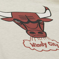 Chicago Bulls Slammin Mitchell & Ness NBA Hoodie Oatmeal Heather - Taass on sale