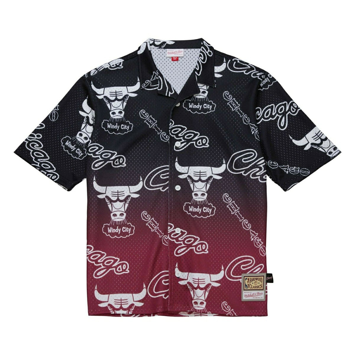Chicago Bulls Mitchell & Ness Destination Leisure Button Up NBA Shirt - Taass discount