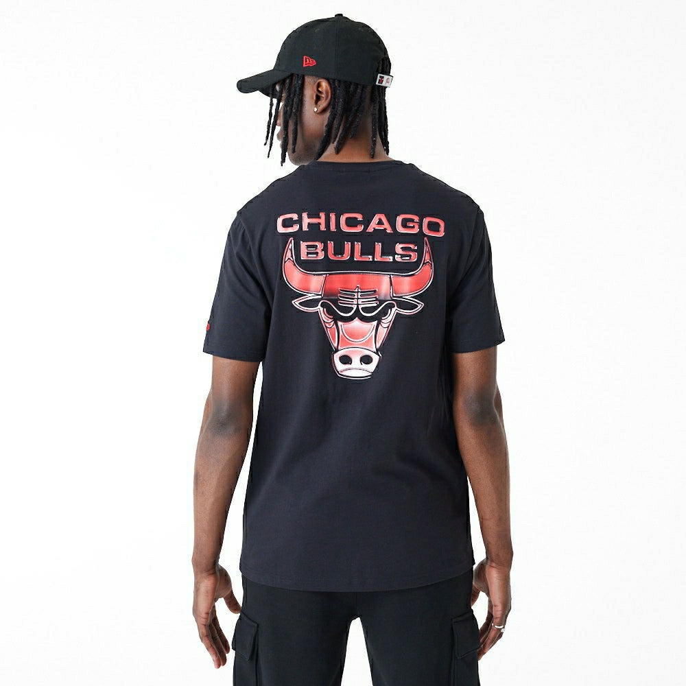 Chicago Bulls Holographic New Era NBA T-Shirt Black - Taass on sale
